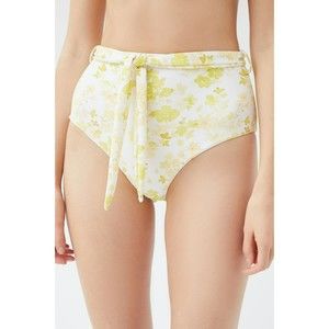 Charlie Holiday‎ Cabana Belted High-Waisted Bikini Bottom size M